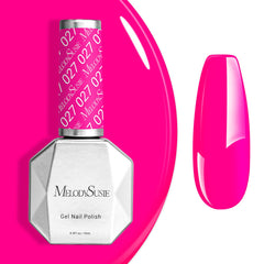 MelodySusie front bottle neon pink showing bright color and glossy finish