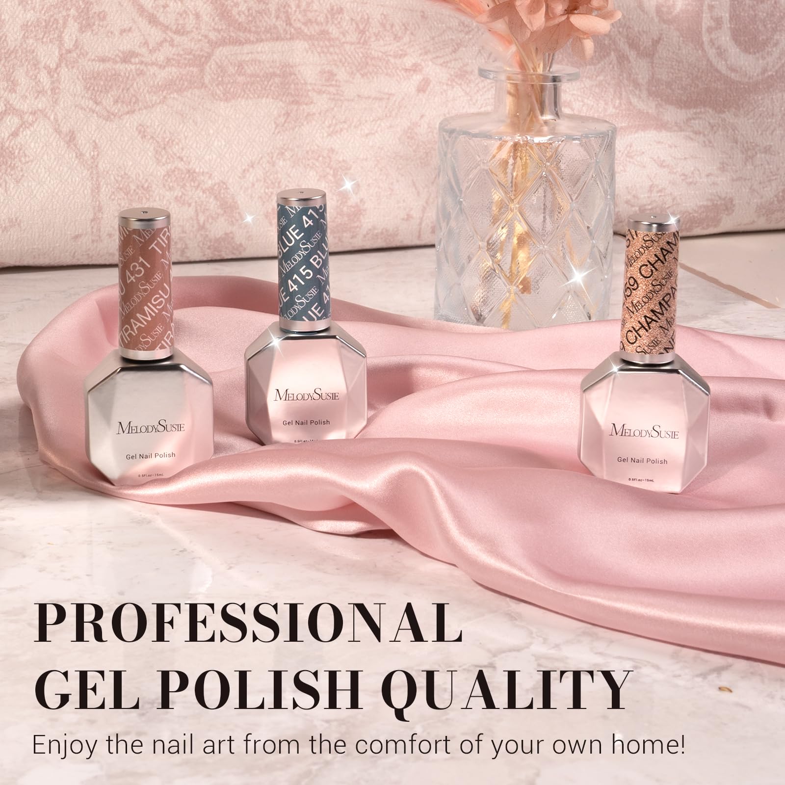 MelodySusie lifestyle manicure image showing hot-pink nails for bold style