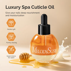 MelodySusie oil texture close-up, lightweight fast-absorbing finish benefit
