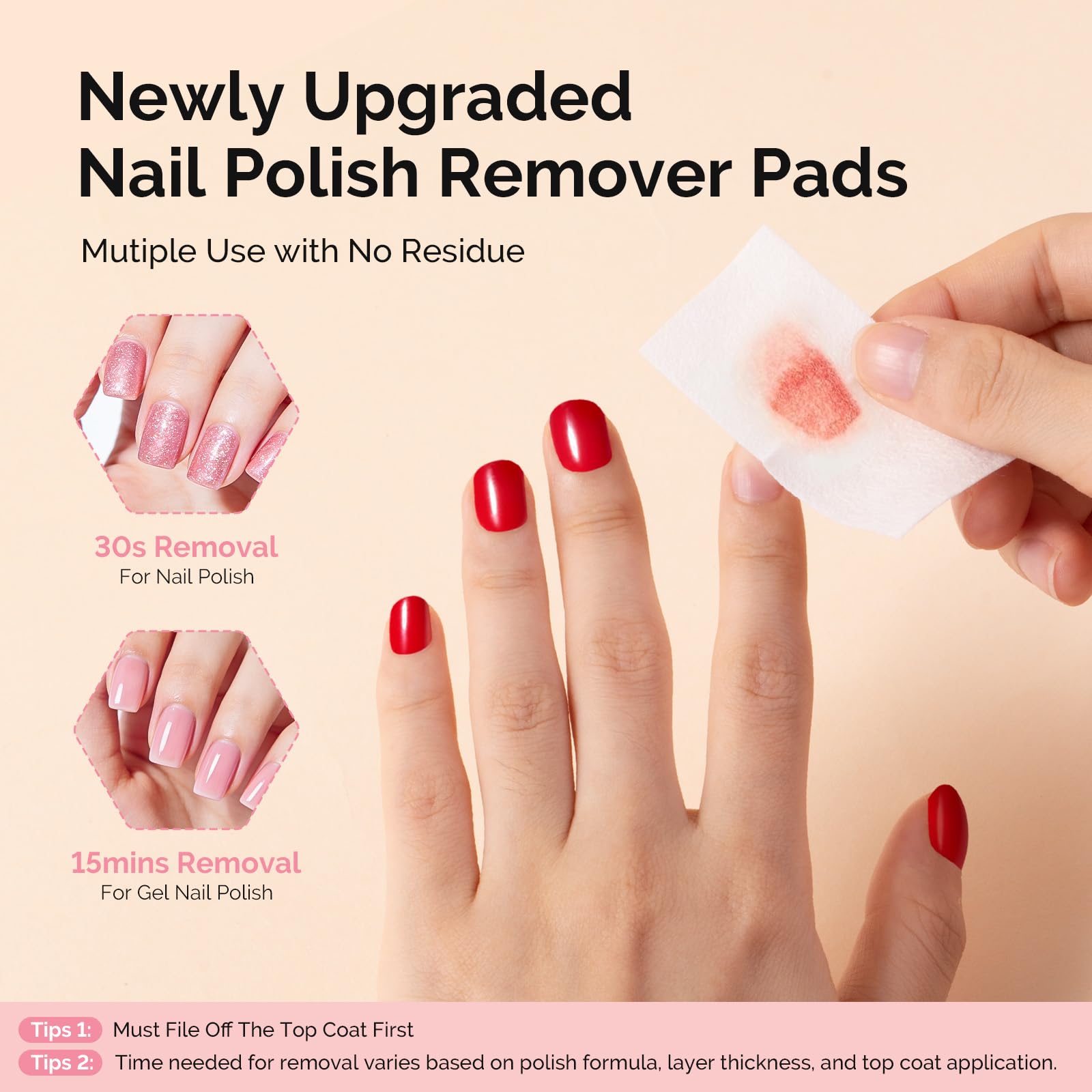 MelodySusie pad texture showing soaked fibers and moisturizing formula benefit