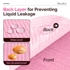 MelodySusie PE backing detail showing waterproof layer protecting table