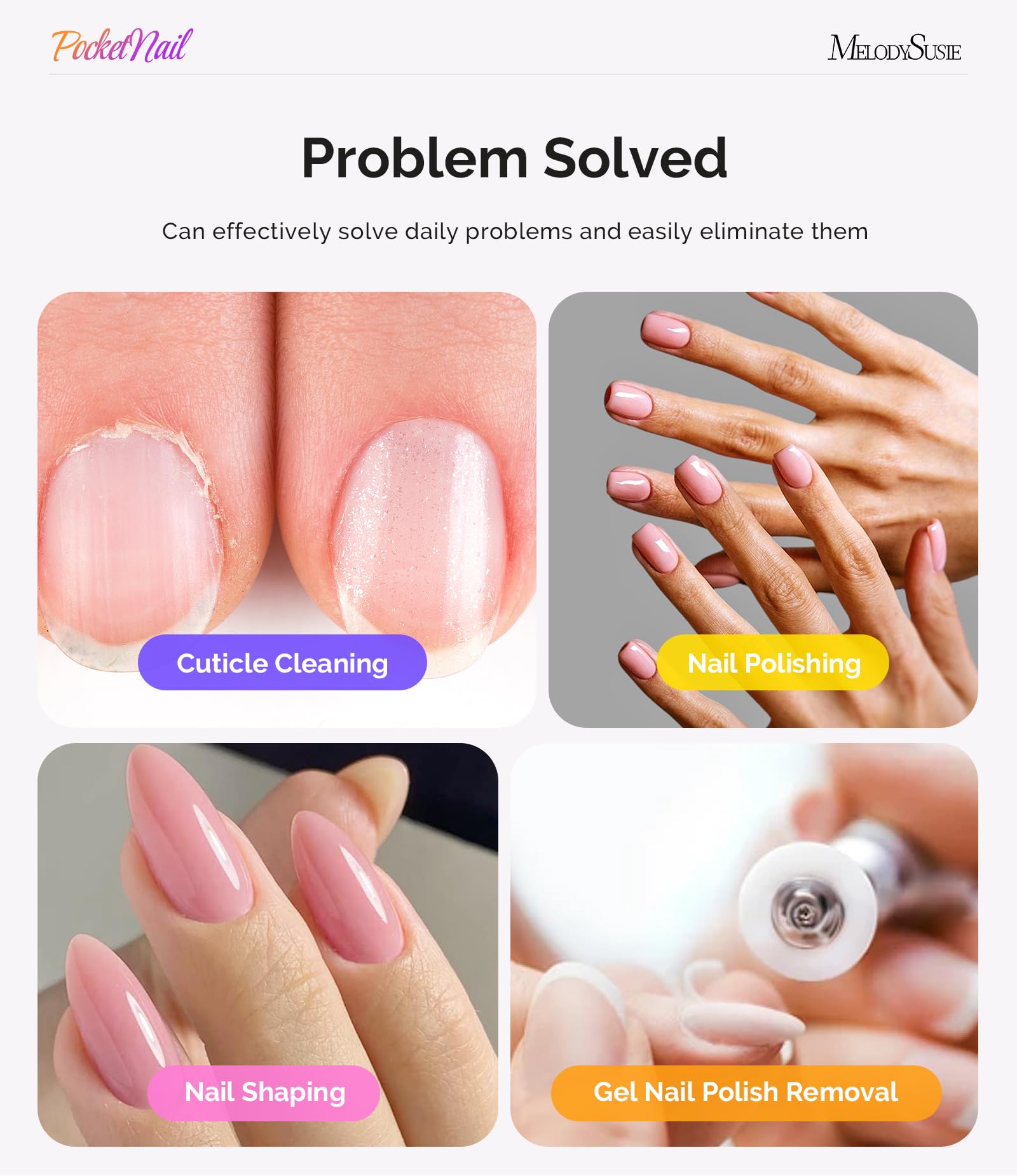 MelodySusie USB connection to power bank for portable nail care