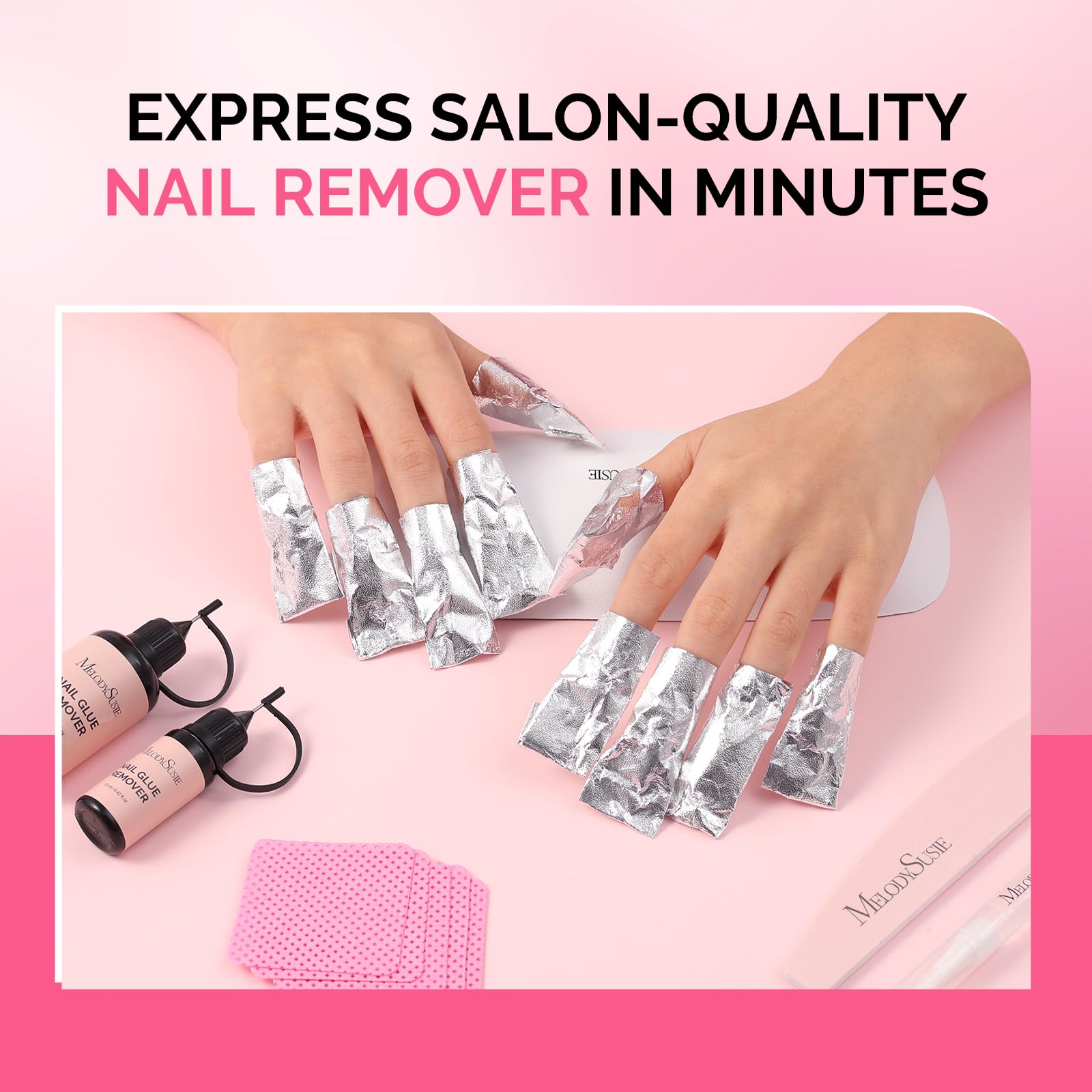 MelodySusie nails with polish lifting after soak demonstrating effective loosening