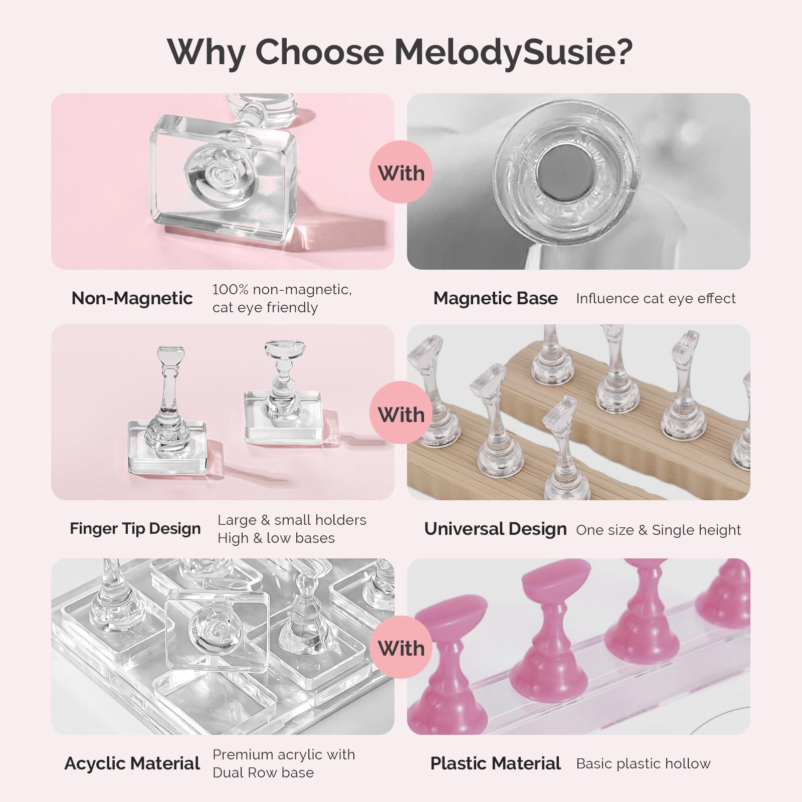MelodySusie pack of 100 pre-cut double-sided tape for fast mounting
