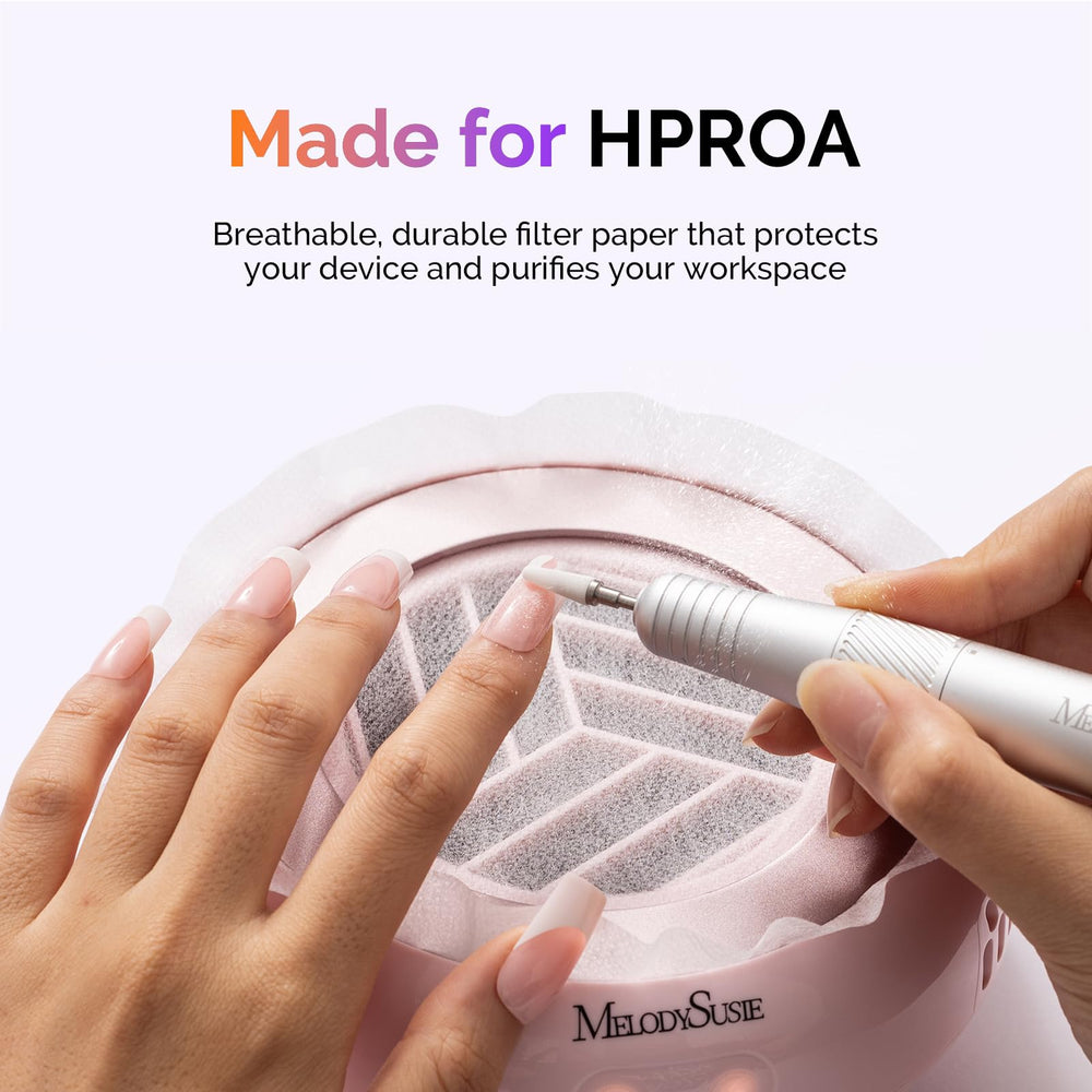 MelodySusie filters in salon use with technician keeping workspace dust-free