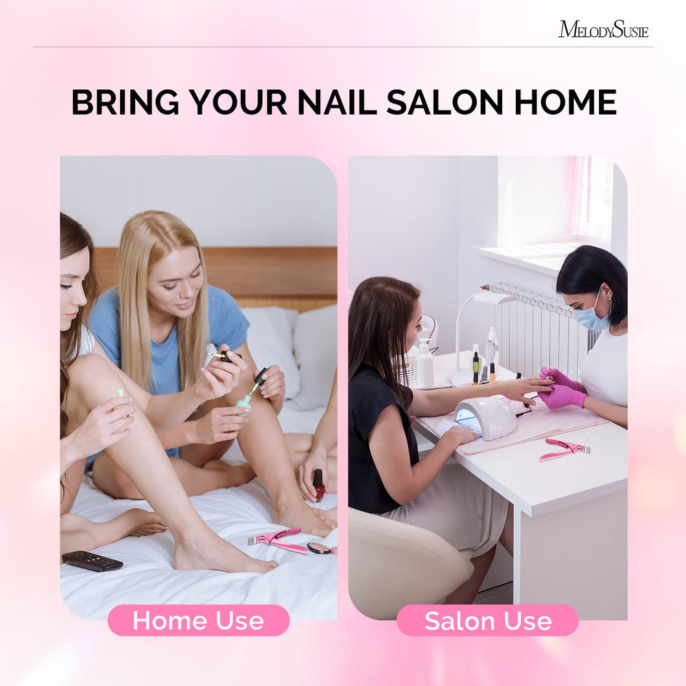 MelodySusie salon lifestyle setup showing professional-ready manicure workflow