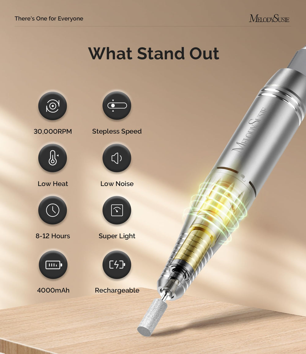 MelodySusie SC300F handpiece close-up highlighting ergonomic grip for reduced hand fatigue