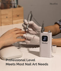 MelodySusie SC300F in use during manicure illustrating smooth filing and control benefits