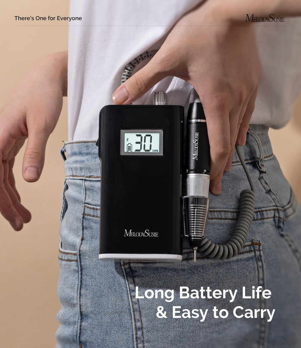MelodySusie SC320H clip-on battery attached to waistband for hands-free mobility