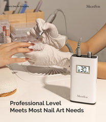 MelodySusie in use during manicure showing precise shaping benefit