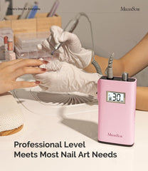 MelodySusie SC320H in use during a manicure showing steady filing and control