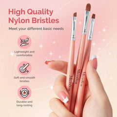 MelodySusie brushes beside fingers showing compact size and control