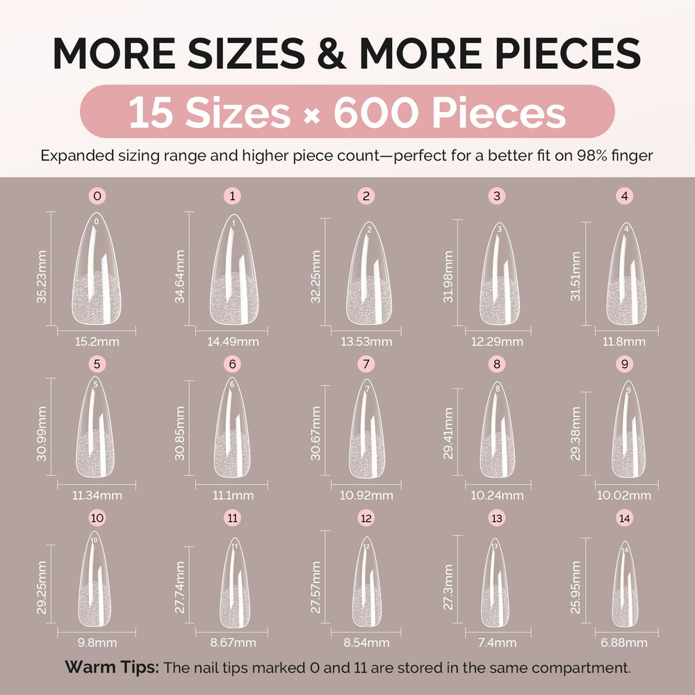 Spread of 15 MelodySusie sizes laid out to demonstrate fit options and professional variety