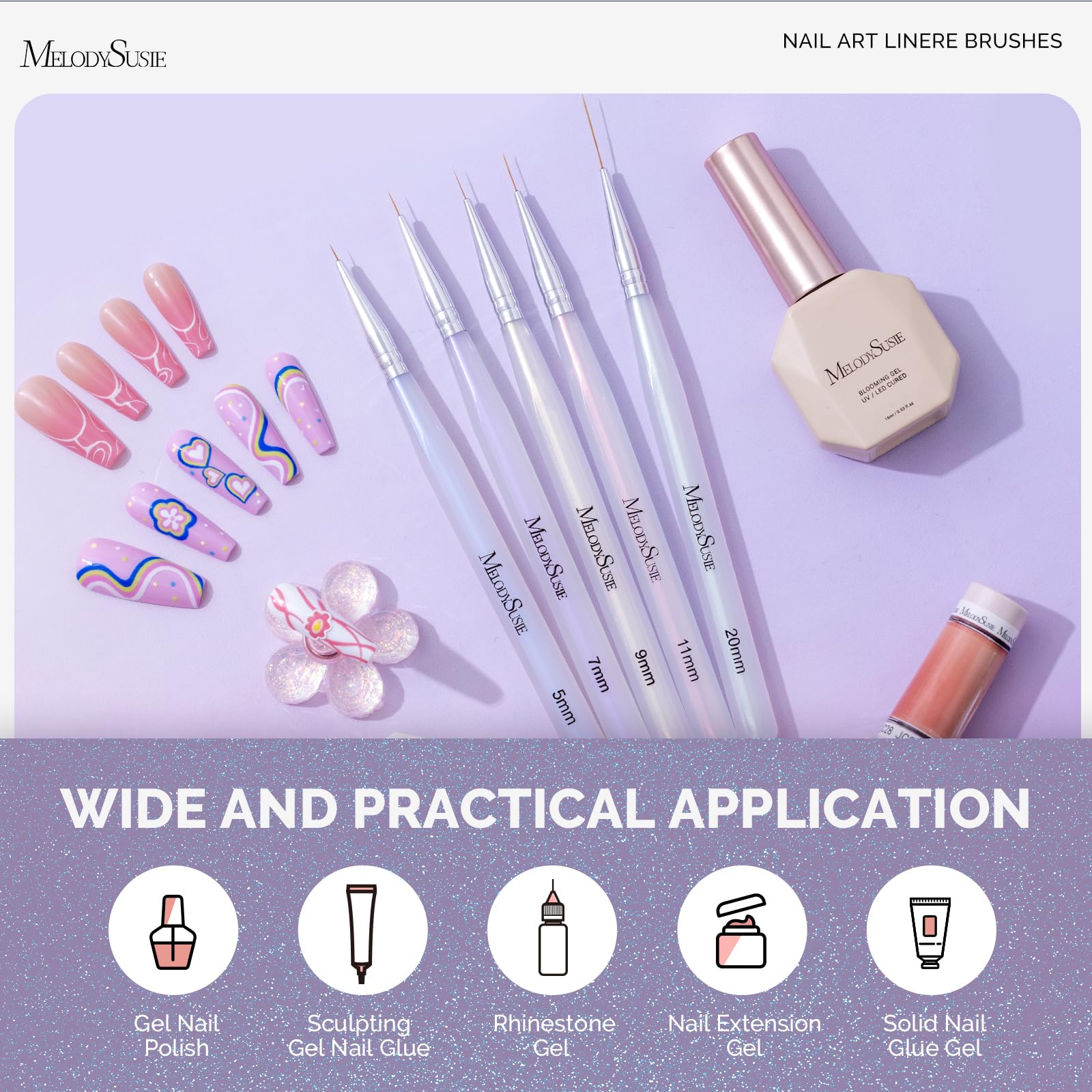 MelodySusie brushes packed in a compact pouch for easy travel and storage