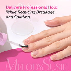 MelodySusie liquid texture on nail showing quick-dry tacky film benefit