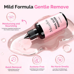 MelodySusie droplet texture highlighting non-acetone moisturizing formula