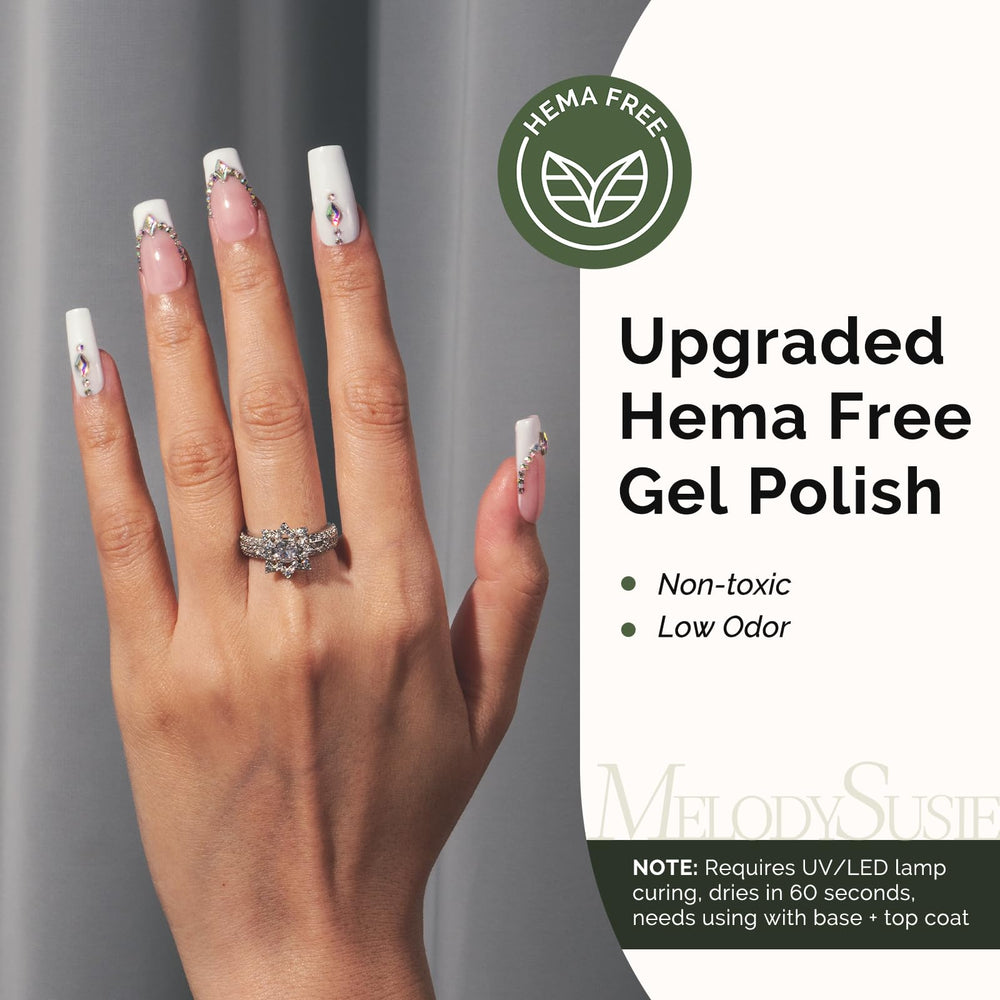 MelodySusie thick white polish brush stroke highlighting opaque coverage benefit