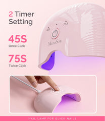 MelodySusie one-button timer detail illustrating simple control and user-friendly benefit