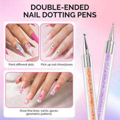MelodySusie tools in use on an acrylic nail demonstrating sculpting and design
