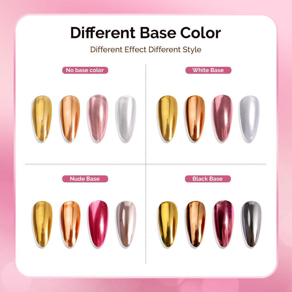 MelodySusie topcoat sealed mirror nails displaying long-lasting glossy protection