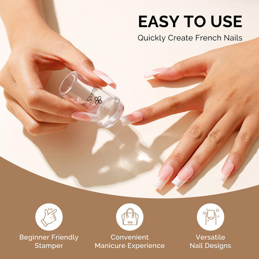 MelodySusie clear silicone stamper close-up showing texture for precise alignment benefit