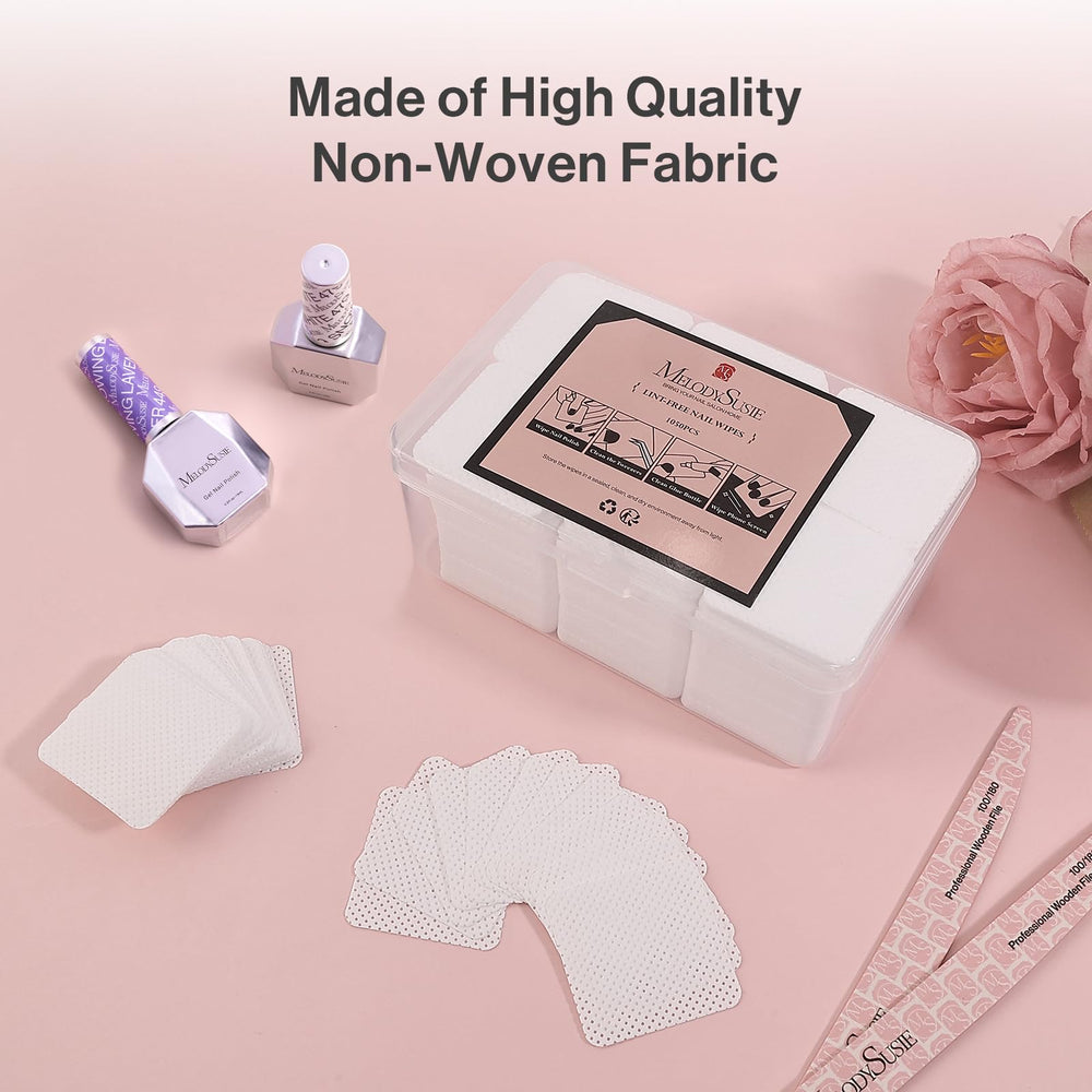 MelodySusie close-up textured non-woven pad, quick absorbency benefit