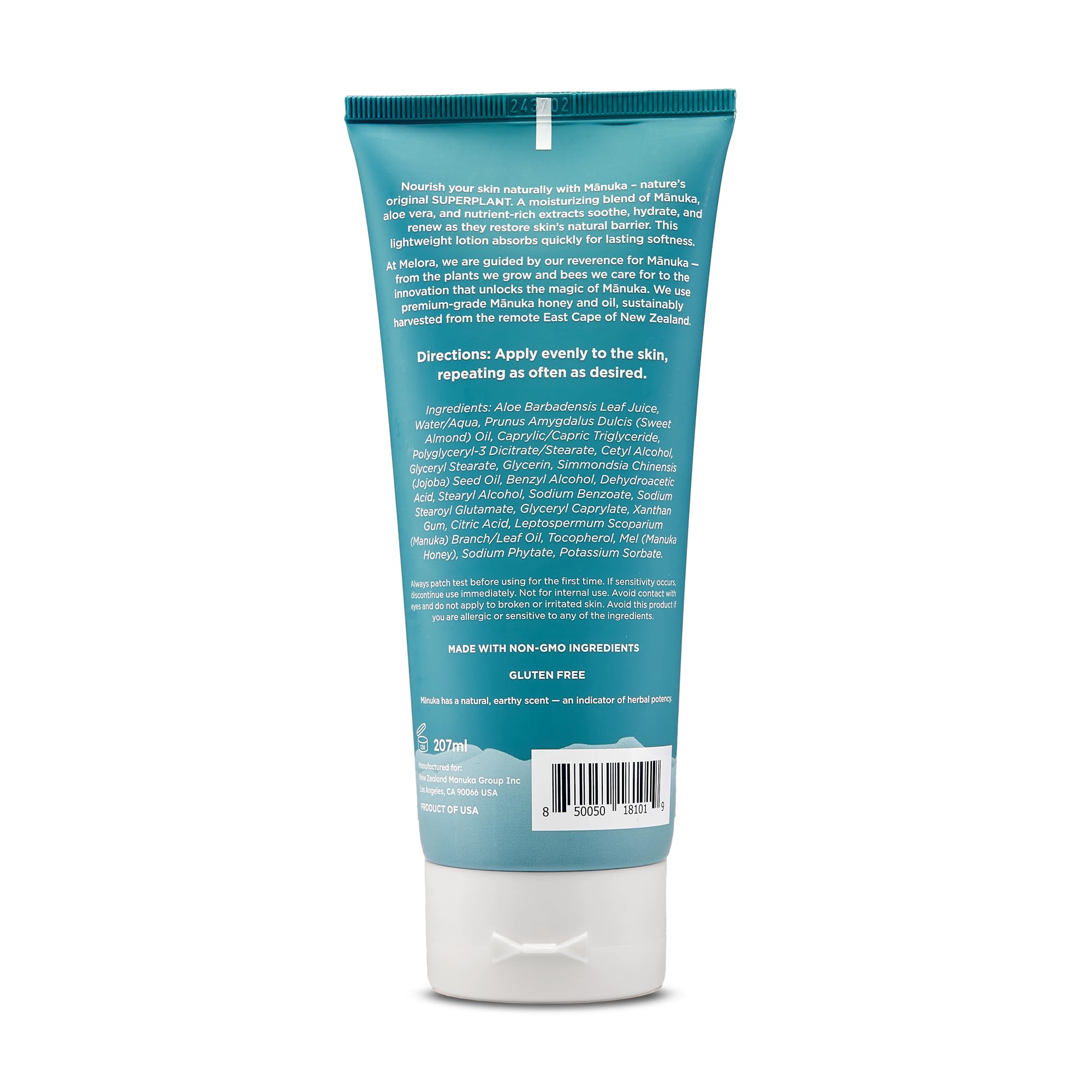 MELORA open cap with creamy lotion texture demonstrating quick absorbency