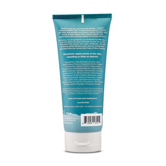 MELORA open cap with creamy lotion texture demonstrating quick absorbency