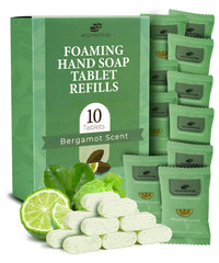 MELTINGTABS front packaging showing bergamot scent and travel pack benefit