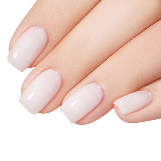 MEMEDA front bottle view showing precise nude color and salon-quality finish