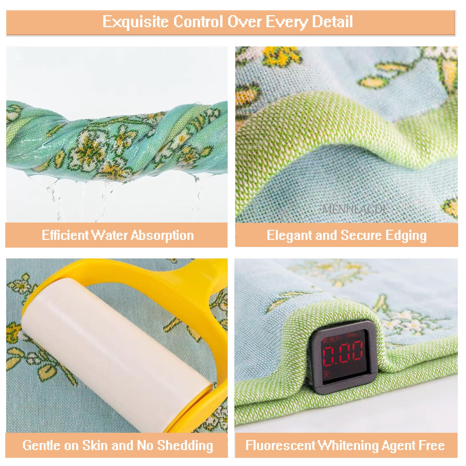 MENHLAGDI stacked towels in travel bag showing portability and packing ease