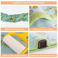 MENHLAGDI stacked towels in travel bag showing portability and packing ease