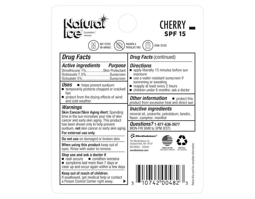 Mentholatum Natural Ice close-up texture highlighting smooth glide benefit