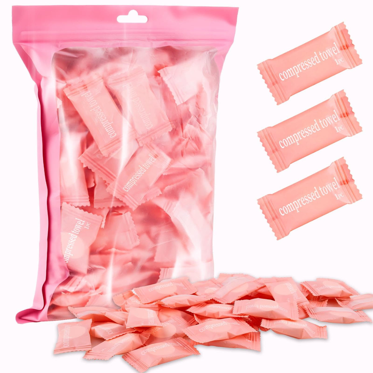 MEQHUO front packaging pink bag shows 150 tablets and portability benefit