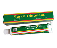 Mercy cream front tube showing compact travel-friendly design and quick hydration benefit