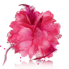 Merdia pink flower front view showing elegant petals and wearable size