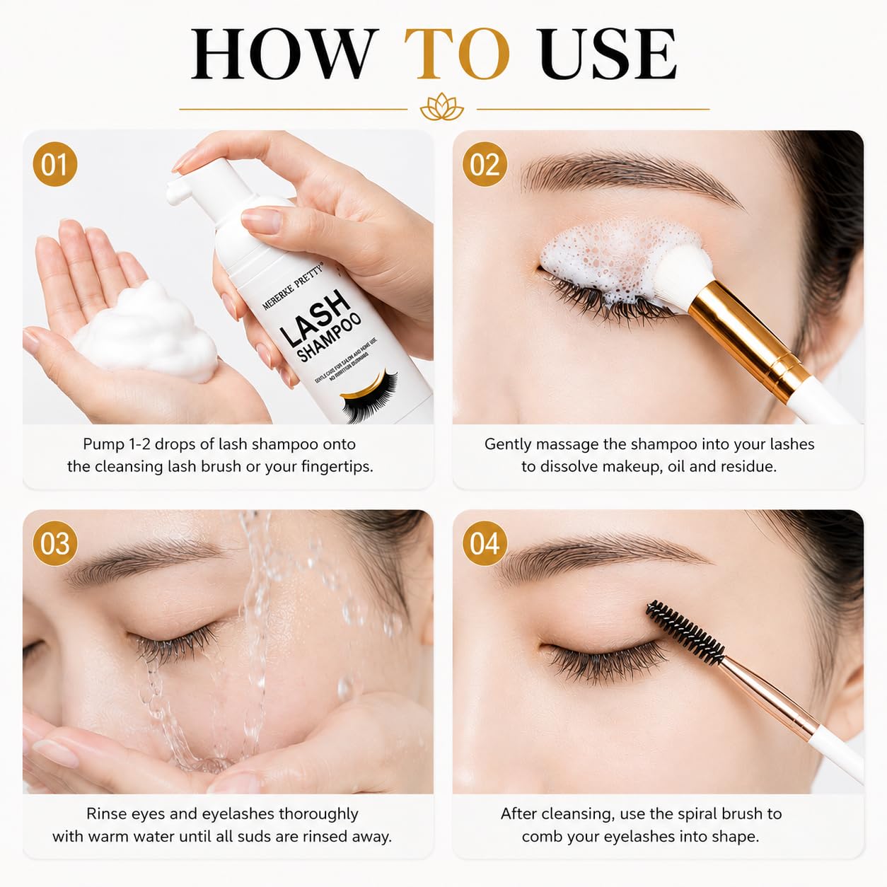 Mererke_Pretty angled cleaning brush close-up for precise lash-line cleaning