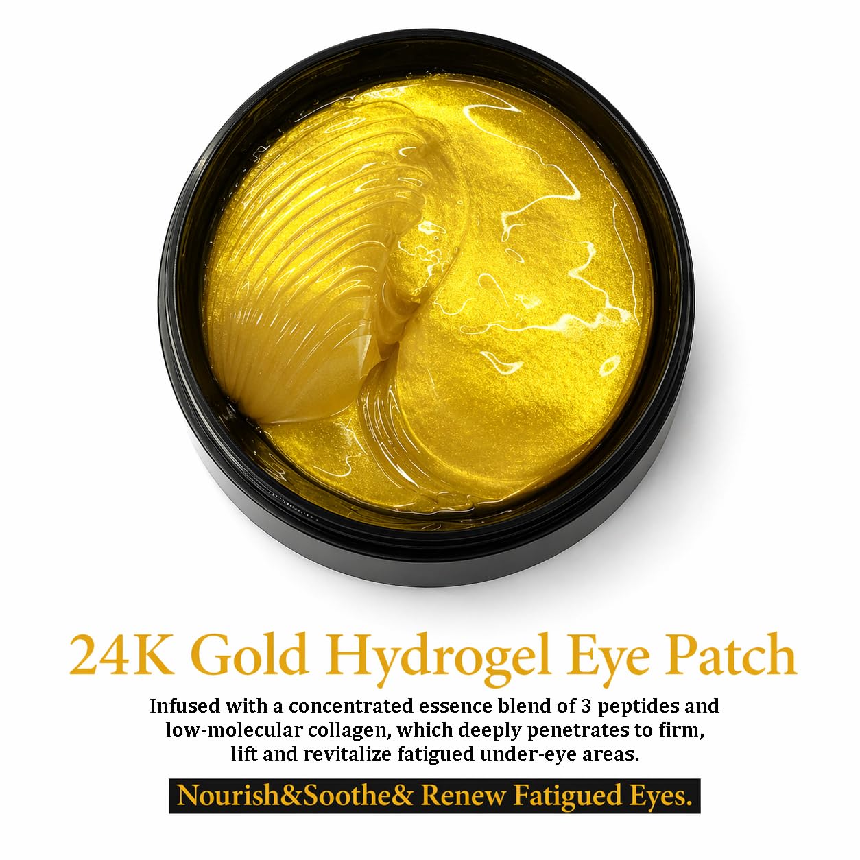 Mererke_Pretty woman applying under-eye patch to reduce puffiness and refresh eyes