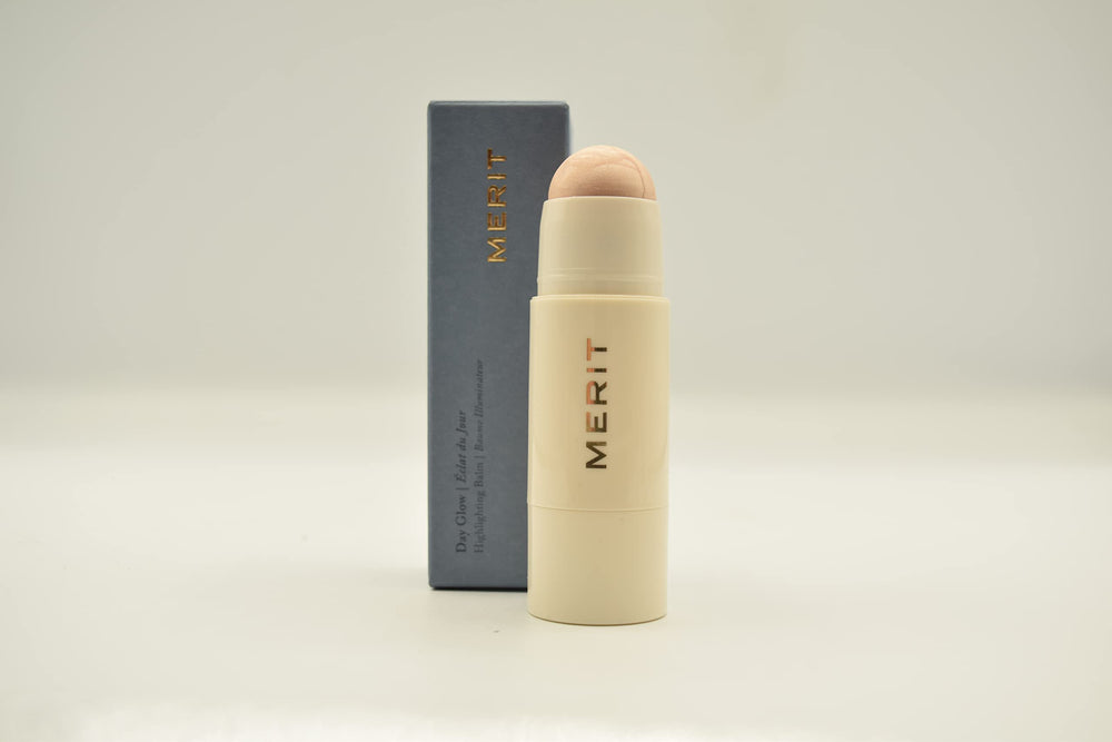 Merit Day Glow texture close-up displaying creamy finish and instant skin hydration