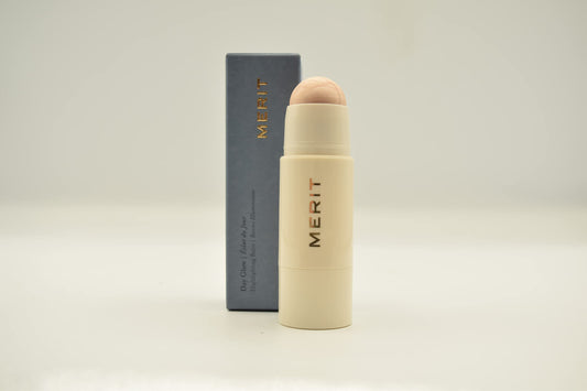 Merit Day Glow texture close-up displaying creamy finish and instant skin hydration