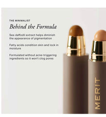 MERIT swatch of Camel shade on arm demonstrating true-to-skin match