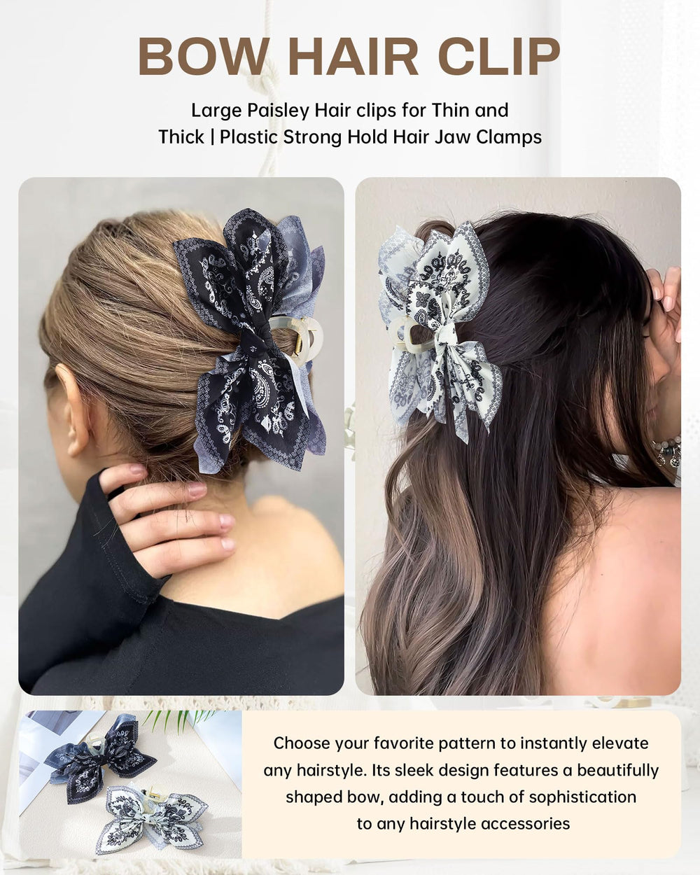 Mesovor clip worn in a half-up hairstyle, keeps hair neat and fashionable