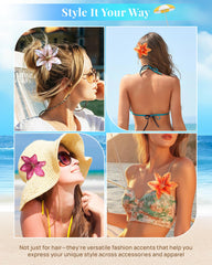 Mesovor clipped in hair styling example adding tropical flair and visual interest