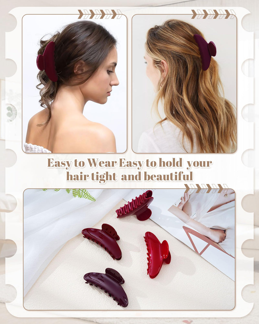Mesovor clip holding a half-up hairstyle demonstrating easy everyday styling