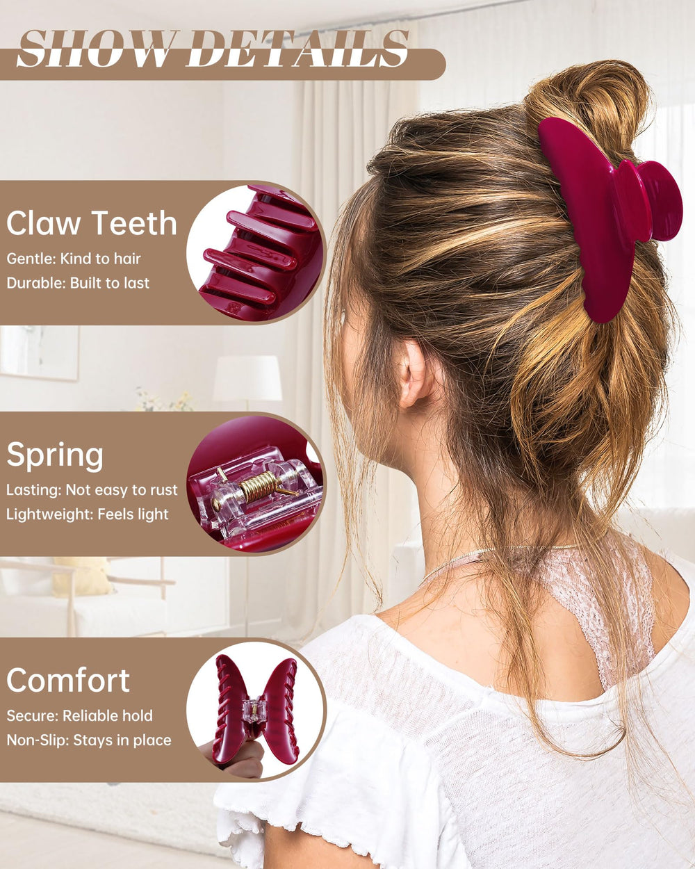 Mesovor metal spring detail emphasizing secure non-slip hold and tension