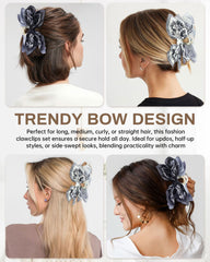 Mesovor clip securing a thick bun, strong hold without discomfort