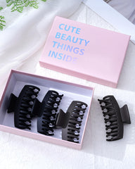 Mesovor paired black and dark brown clips displayed together matching outfits