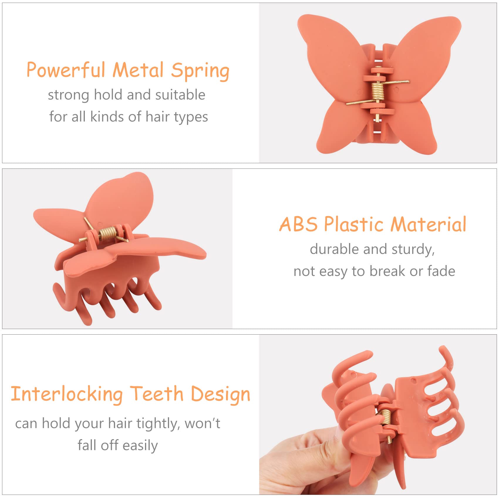 Messen butterfly clip holding a half-up style demonstrating practical use