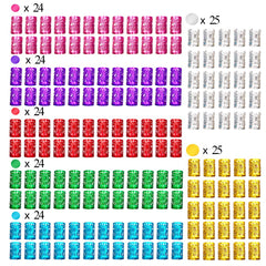 Messen multicolor spread showcasing all seven colors, gives styling variety inspiration