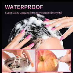 MESTYOICR warm-water soak demonstrating gentle removal to protect nails